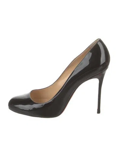 Pre-owned Christian Louboutin Patent Leather Pumps In Black