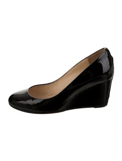 Pre-owned Christian Louboutin Patent Leather Pumps In Black