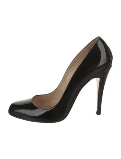 Pre-owned Christian Louboutin Patent Leather Pumps In Black