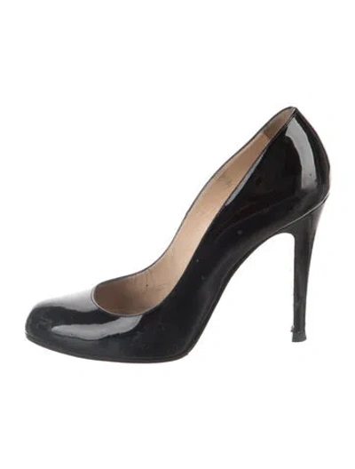 Pre-owned Christian Louboutin Patent Leather Pumps In Black