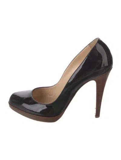 Pre-owned Christian Louboutin Patent Leather Pumps In Black