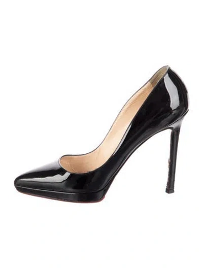 Pre-owned Christian Louboutin Patent Leather Pumps In Black