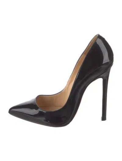 Pre-owned Christian Louboutin Patent Leather Pumps In Black