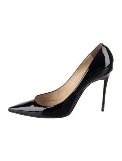 Pre-owned Christian Louboutin Patent Leather Pumps In Black