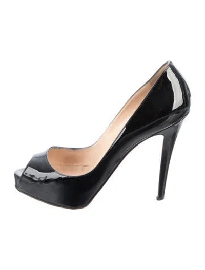 Pre-owned Christian Louboutin Patent Leather Pumps In Black