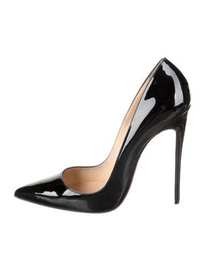 Pre-owned Christian Louboutin Patent Leather Pumps In Black