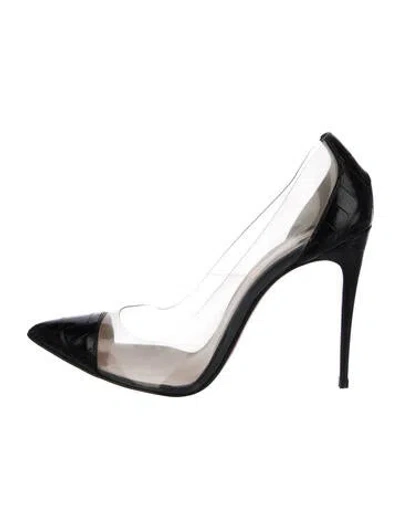 Pre-owned Christian Louboutin Patent Leather Pumps In Clear