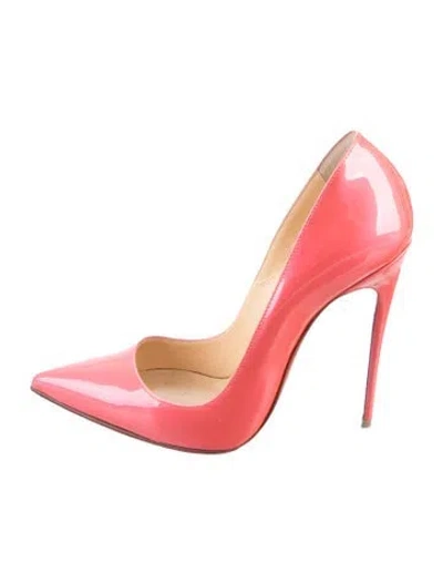 Pre-owned Christian Louboutin Patent Leather Pumps In Pink