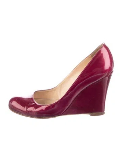 Pre-owned Christian Louboutin Patent Leather Pumps In Purple