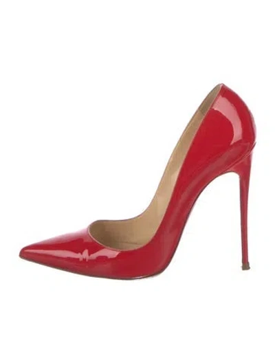 Pre-owned Christian Louboutin Patent Leather Pumps In Red