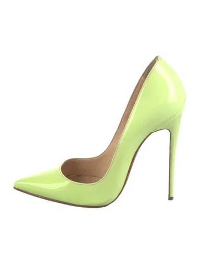 Pre-owned Christian Louboutin Patent Leather Pumps In Yellow