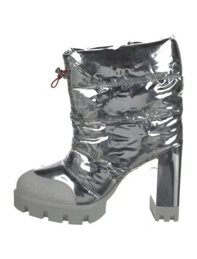 Pre-owned Christian Louboutin Patent Leather Rain Boots