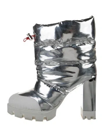 Pre-owned Christian Louboutin Patent Leather Rain Boots