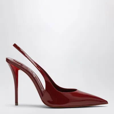Christian Louboutin Patent Leather Slingback Pump In Red