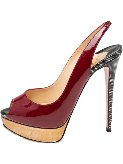 Pre-owned Christian Louboutin Patent-leather Slingback Pumps