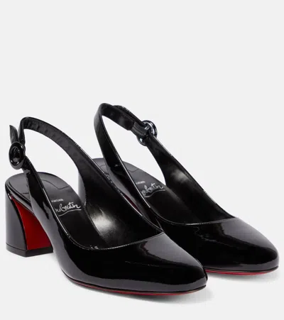 CHRISTIAN LOUBOUTIN PATENT LEATHER SLINGBACK PUMPS