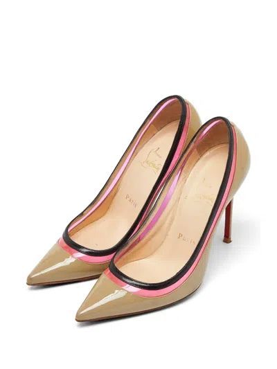 Pre-owned Christian Louboutin Paulina Pumps In Brown