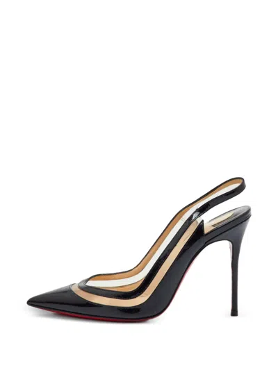 Pre-owned Christian Louboutin Paulina Slingback Heeled Pumps In Black