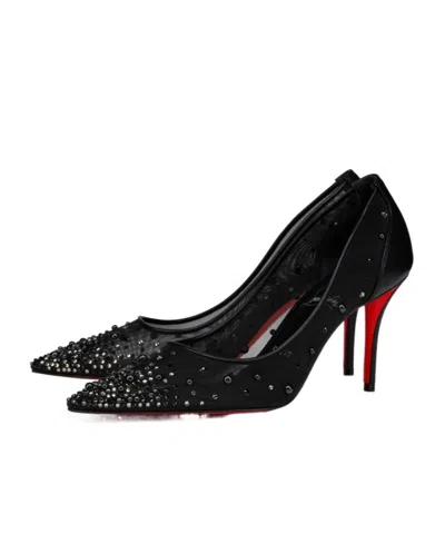 Christian Louboutin Pearls-embellished Pumps In Black