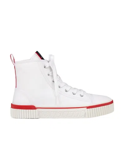 Christian Louboutin Pedro Canvas Sneakers In White