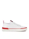 Christian Louboutin Super Pedro Low-top Red Sole Sneakers In Olona Gg White