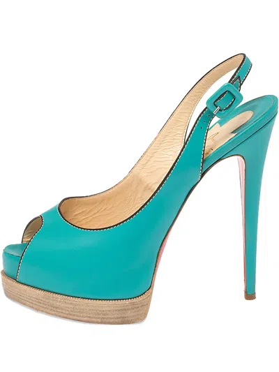 Pre-owned Christian Louboutin Peep-toe Slingback Sandals