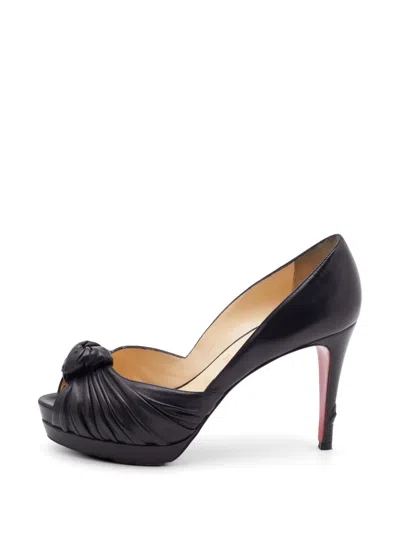 Pre-owned Christian Louboutin Peep-toe Pumps In Black