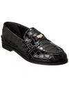 Christian Louboutin Penny Donna Crocodile-effect Leather Loafers