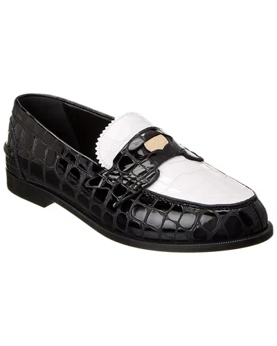 CHRISTIAN LOUBOUTIN CHRISTIAN LOUBOUTIN PENNY ALLIGATOR-EMBOSSED LEATHER LOAFER