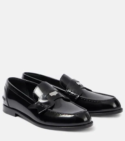 Christian Louboutin Leather Penny Loafer In Black