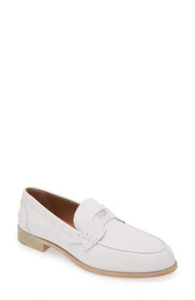 Christian Louboutin Penny Loafer In White