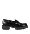 Christian Louboutin Donna Patent Red Sole Penny Loafers In Red