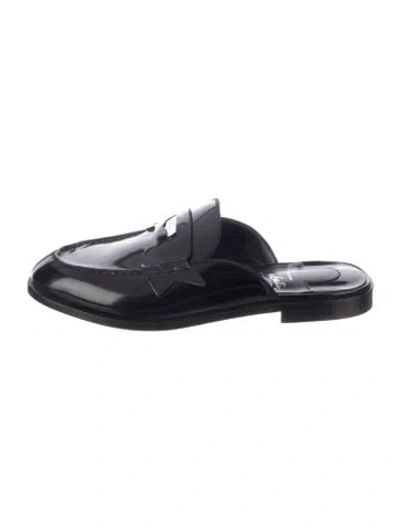 Pre-owned Christian Louboutin Penny Mule Plat Patent Leather Mules In Black