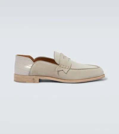 Christian Louboutin Loafers Penny No Back Mit Veloursleder In Goose