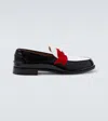 Christian Louboutin Penny Patent Leather Penny Loafers In Black
