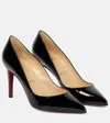 Christian Louboutin Womens Kate 70 Pointed-toe Patent Leather Courts Blac In Black