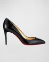 Christian Louboutin Pigalle Follies 85mm Patent Red Sole Pumps In Black