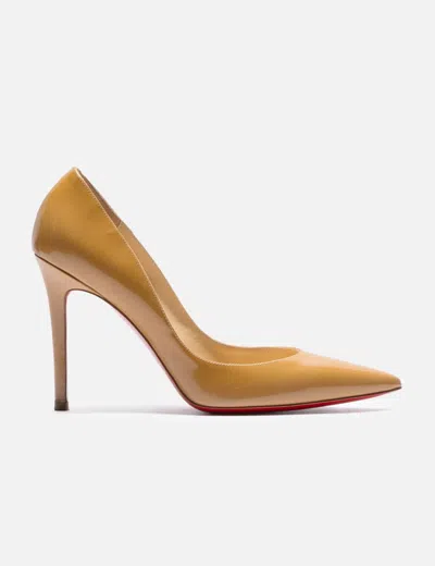 Christian Louboutin Pigalle Patent Leather Heels In Gold