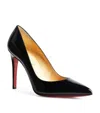 Christian Louboutin Womens Kate 70 Pointed-toe Patent Leather Courts Blac In Black