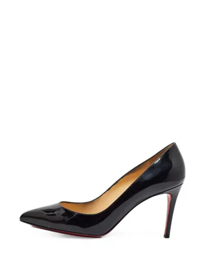 Pre-owned Christian Louboutin Pigalle Patent-leather Pumps In Black