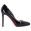 Christian Louboutin Pigalle Plato Pumps In Black Patent Leather In Black