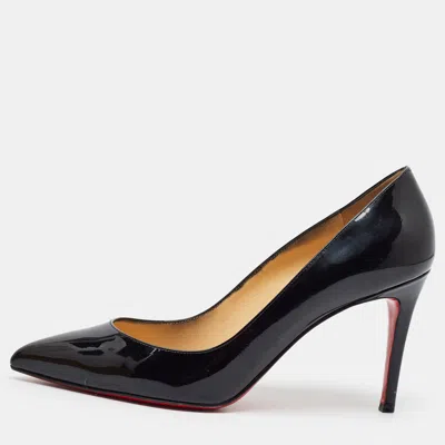 Pre-owned Christian Louboutin Pigalle Size 40 Black Patent Leather Pumps