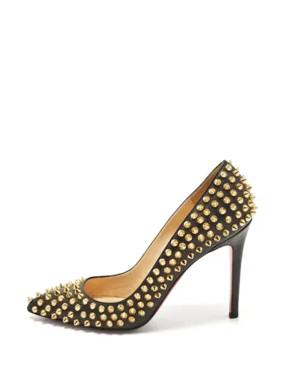 Pre-owned Christian Louboutin Pigalle Spikes Pumps In Black