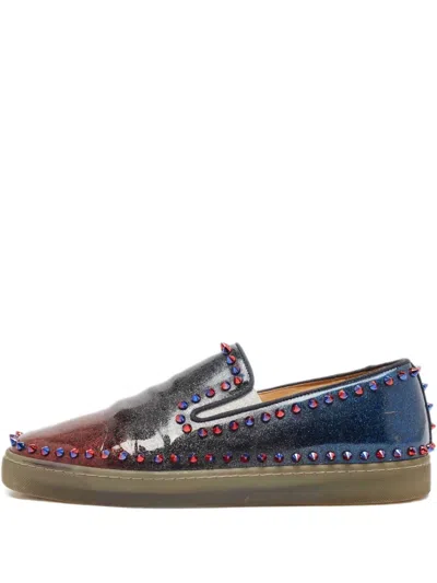 Pre-owned Christian Louboutin Pik Boat Sneakers
