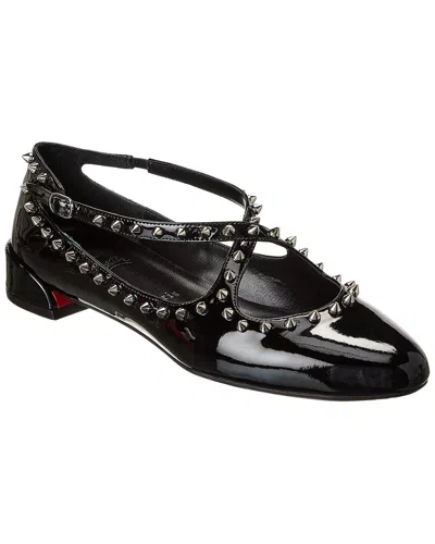 CHRISTIAN LOUBOUTIN CHRISTIAN LOUBOUTIN PILOUTA JANE SPIKES PATENT FLAT