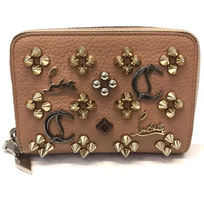 Pre-owned Christian Louboutin Pink Leather Coin Purse/coin Case ()