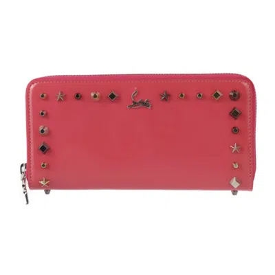 Pre-owned Christian Louboutin Pink Patent Leather Long Wallet (bi-fold) ()