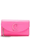 Christian Louboutin Pink Patent Leather Loubi154 Chain Wallet (authentic Pre-  Loved) In Pink