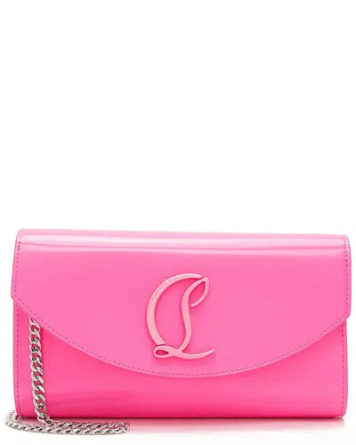 CHRISTIAN LOUBOUTIN CHRISTIAN LOUBOUTIN PINK PATENT LEATHER LOUBI154 CHAIN WALLET (AUTHENTIC PRE-  LOVED)