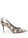 Christian Louboutin Miss Z Pumps In Gigi Printed Patent Calfskin Leather In Multi